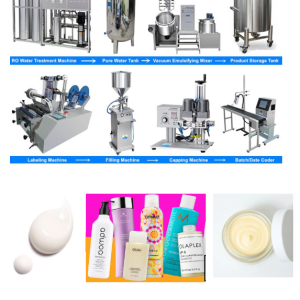 Ligne complète de  Production de crème Cosmétique et de Shampoing